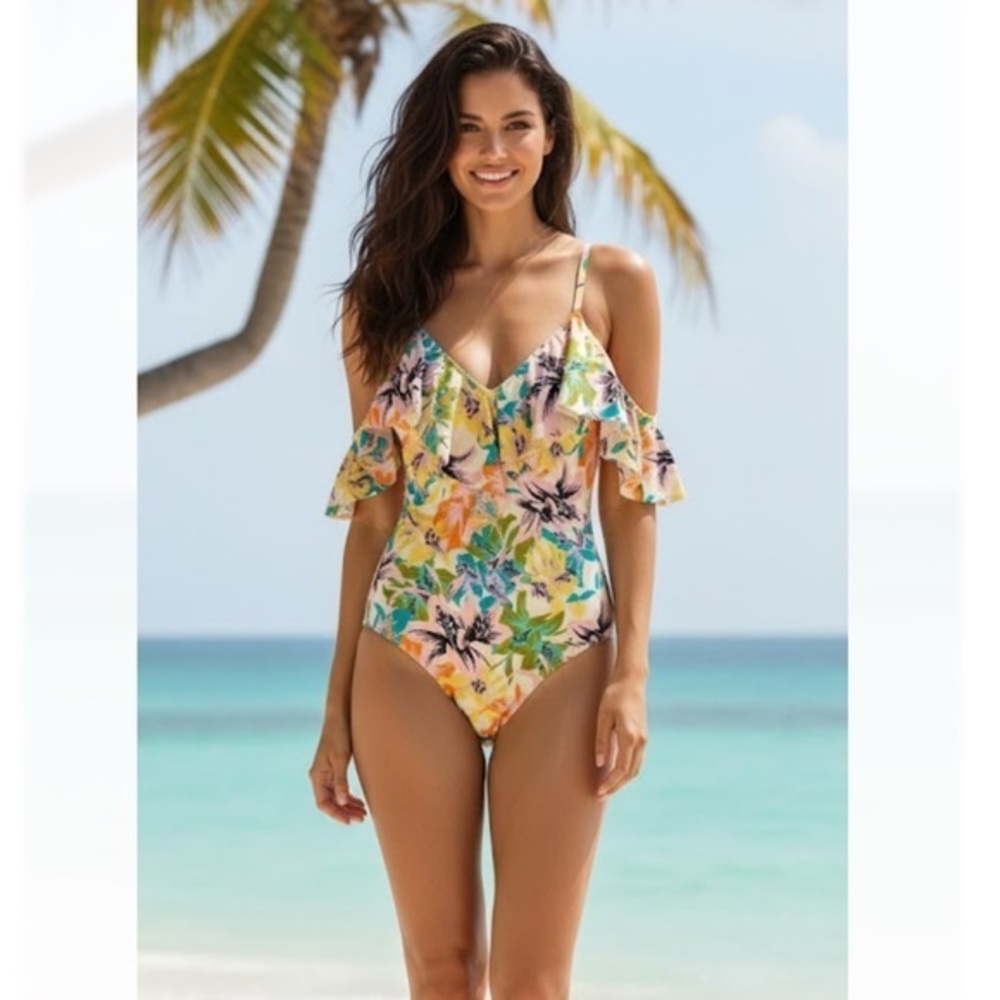 Nanette Lepore Tropical Floral Swimsuit size S